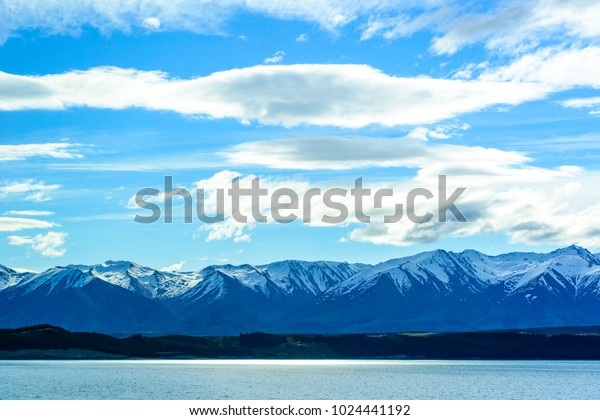 View Lake Pukaki Winter Stock Photo Edit Now