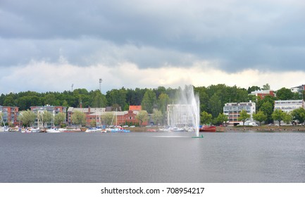 View Of Lake Saimaa And The City Of Lappeenranta. City And Municipality In Finland, In The Province Of Eastern Finland.