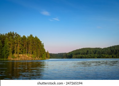 view of the lake in summer - Shutterstock ID 247265194