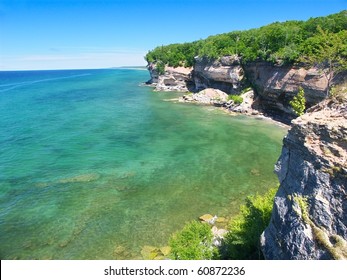 View of Lake Superior from Pictured Rocks National Lakeshore in Michigan