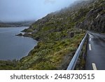 View of the lake Svartavatnet on the scenic route Ryfylke in Norway, Europe
