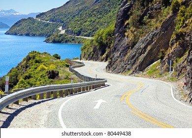 View of lake Wakatipu along the highway towards Queenstown, New Zealand - Powered by Shutterstock