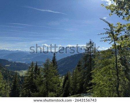 View to the Landscape of the Alps
