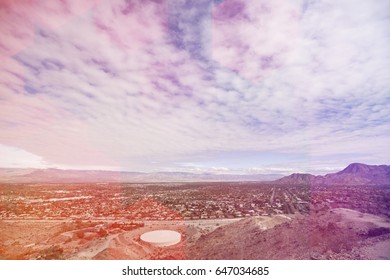 View of landscape with cloudy sky