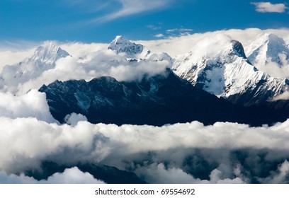 View From Langtang To Ganesh Himal