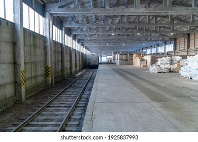 A View Of Large Warehouse With Equipment