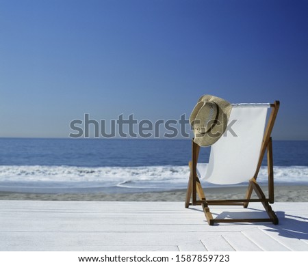 Similar – Image, Stock Photo a solitary chair in a chilling place