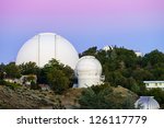View of Lick Observatory, 120 inch telescope in California.
