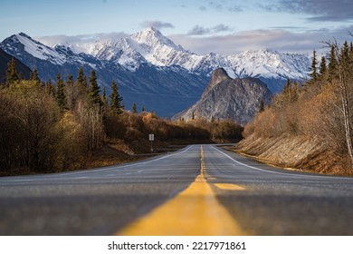 View of Lion's Head mountain from the Glenn Highway in Alaska during the Fall.  - Powered by Shutterstock