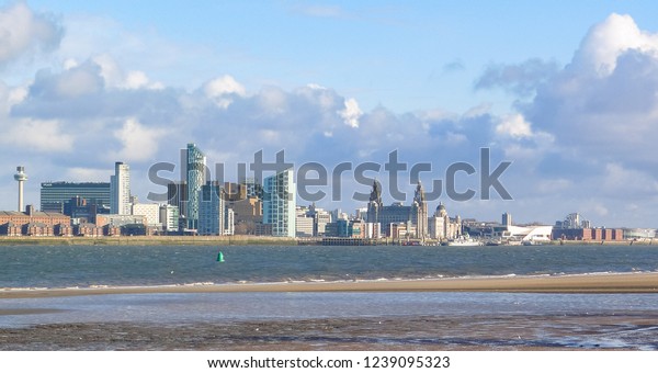 View Liverpool City Skyline Across River Stock Photo Edit Now 1239095323