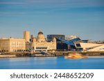 View of Liverpool skyline, Liverpool, Merseyside, England, United Kingdom, Europe