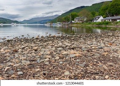 View At Loch Tay From Pebble Beach Near Village Kenmore In Scotland