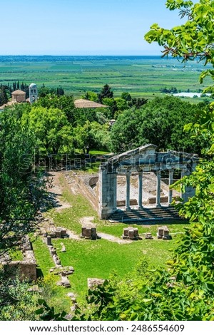 Similar – Image, Stock Photo Down past columns with orange tiles
