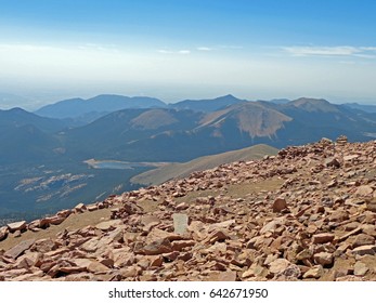View looking down from Pike's Peak, Colorado                                - Shutterstock ID 642671950