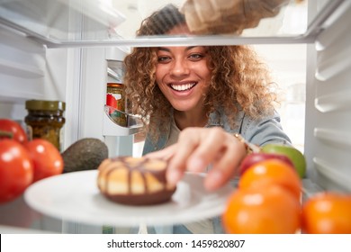 View Looking Out Inside Refrigerator Woman Stock Photo 1459820807 ...