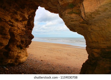 View Looking Outwards From A Cave On The Durham Heritage Coast, England