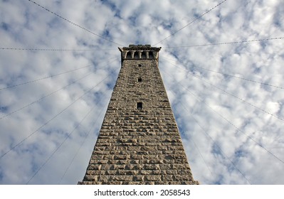 View Looking Skyward At Pilgrim Monument