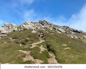 View Looking Up Towards The Summit Of Goat Fell 