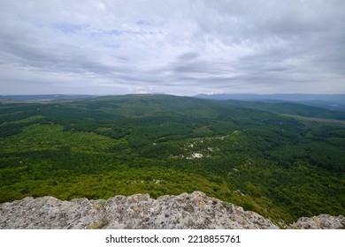 view from a low mountain