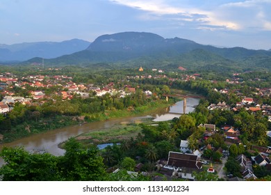 View Of Luang Prabang From Mount Phousi Temple Lookout