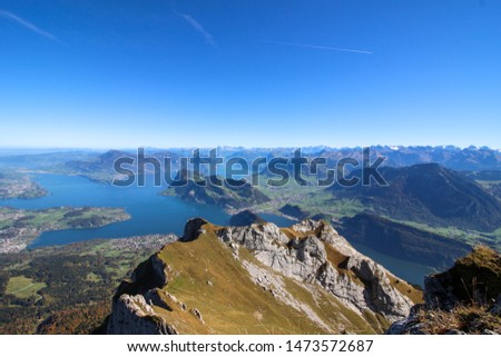 Similar – Foto Bild Blick vom Stoos auf den Vierwaldstättersee