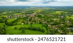 View of Lyndhurst, a large village and civil parish situated in the New Forest National Park in Hampshire, England, UK
