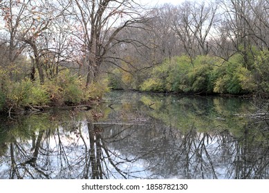 A View Of The Mad River On A Fall Day