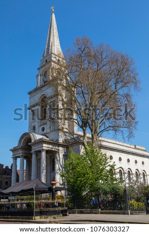A view of the magnificent Christ Church, Spitalfields in London, UK. Stock photo © 