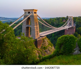 A view of the magnificent Clifton Suspension Bridge in Bristol, England.   - Powered by Shutterstock