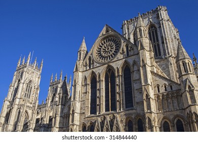 A view of the magnificent York Minster in York, England.