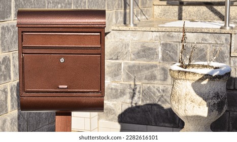 View of mailbox in city, closeup - Shutterstock ID 2282616101
