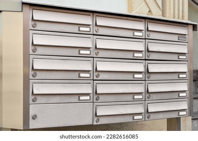 View of mailboxes in city, closeup - Shutterstock ID 2282616085