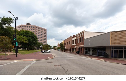 View Of Main Street In Victoria, Texas, USA