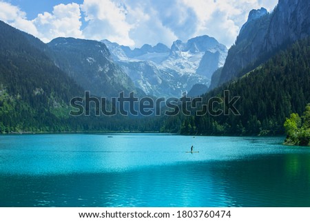 Similar – Foto Bild Schöner Gosausee und Dachsteingipfel, Österreich