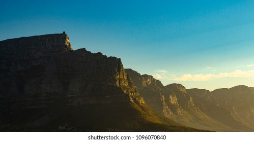 View of the majestic Table Mountain, Western Cape, South Africa