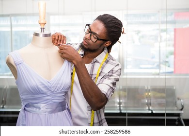 View Of Male Fashion Designer And Mannequin