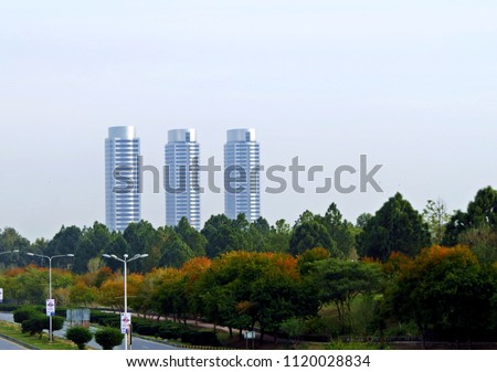 view of Mall in Islamabad, capital of Pakistan