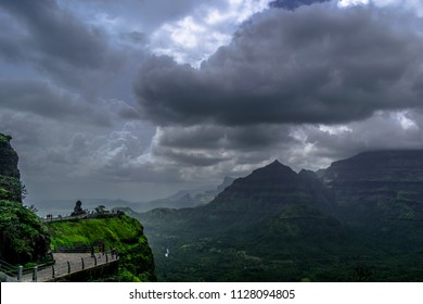 View Of Malshej Ghat During Monsoon