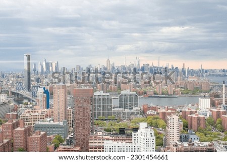 view of Manhattan and manhattan bridge from the brooklyn rooftop