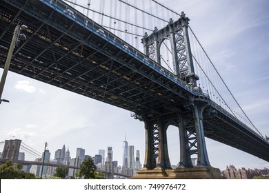 View at Manhattan Bridge in New York City, USA
