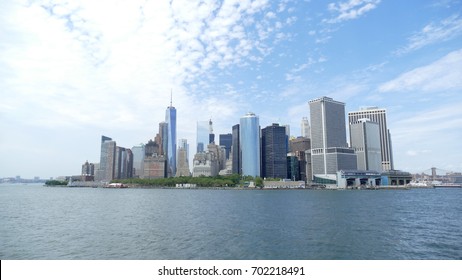 View of Manhattan from the sea 