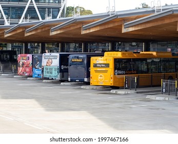 View Of Manukau Bus Station. Auckland Transport. Auckland, New Zealand - June 21, 2021