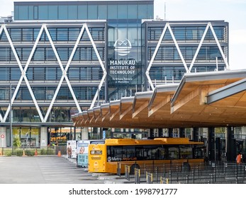 View Of Manukau Bus Station. Auckland Transport. Auckland, New Zealand - June 21, 2021