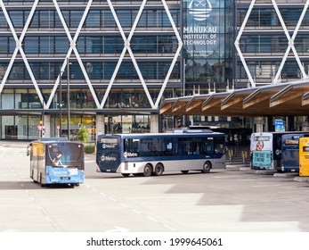 View Of Manukau Bus Station. Auckland Transport. Auckland, New Zealand - June 21, 2021