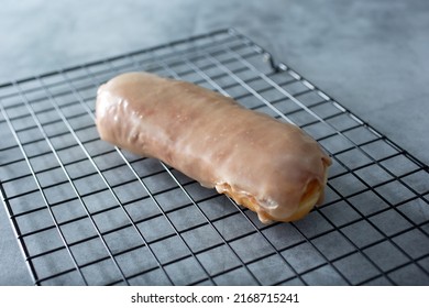 A View Of A Maple Bar Donut.