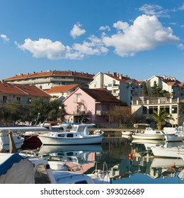 View of marina Kalimanj in Tivat city, Montenegro