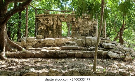 View at the Mayan Ruins of Playacar in Playa del Carmen 