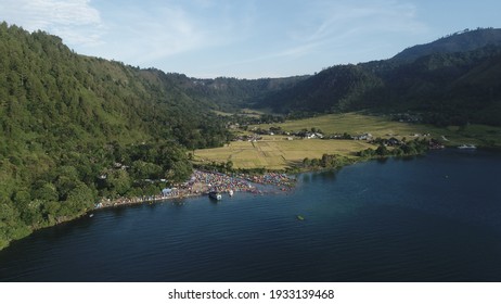 View Of Meat Village In Balige Via Drone, Batak Toba Indonesia