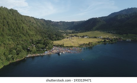 View Of Meat Village In Balige Via Drone, Batak Toba Indonesia