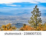 A view of Medford, Oregon and the Rogue River Valley in the fall season from Roxy Anne Peak in Prescott State Park. 